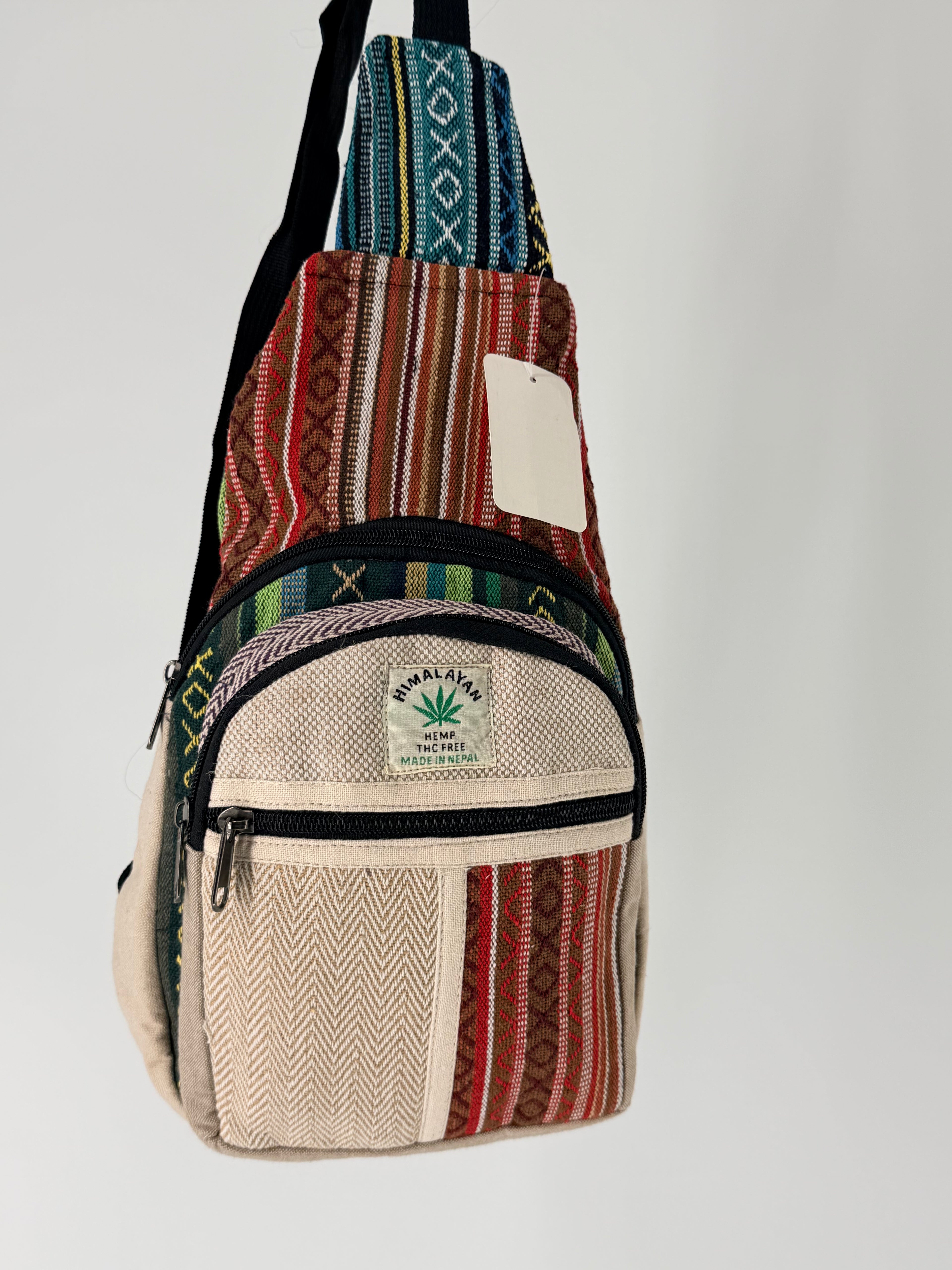 Himalayan Hemp Leaf Backpack - Side Pockets