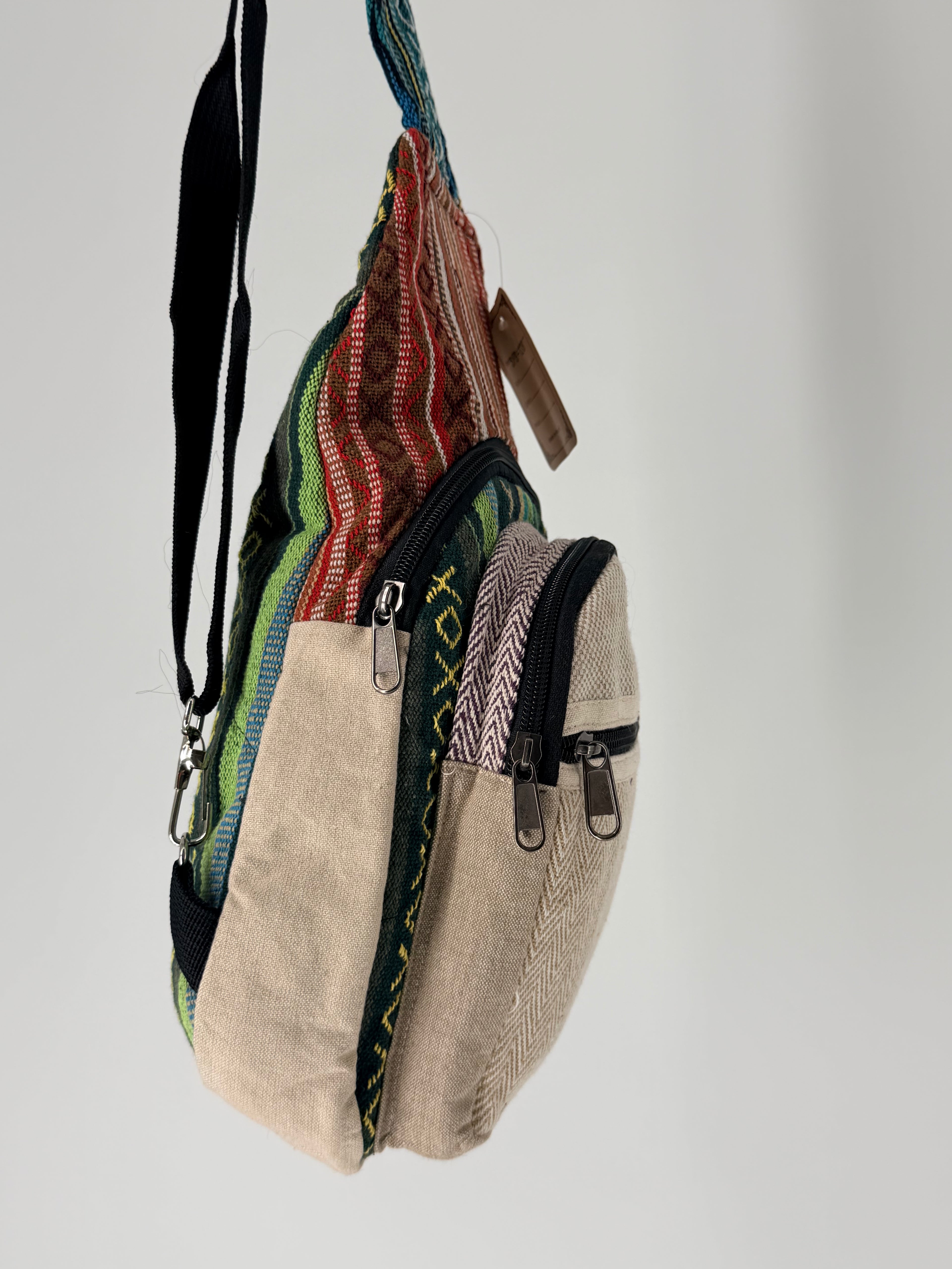 Himalayan Hemp Leaf Backpack - Side Pockets