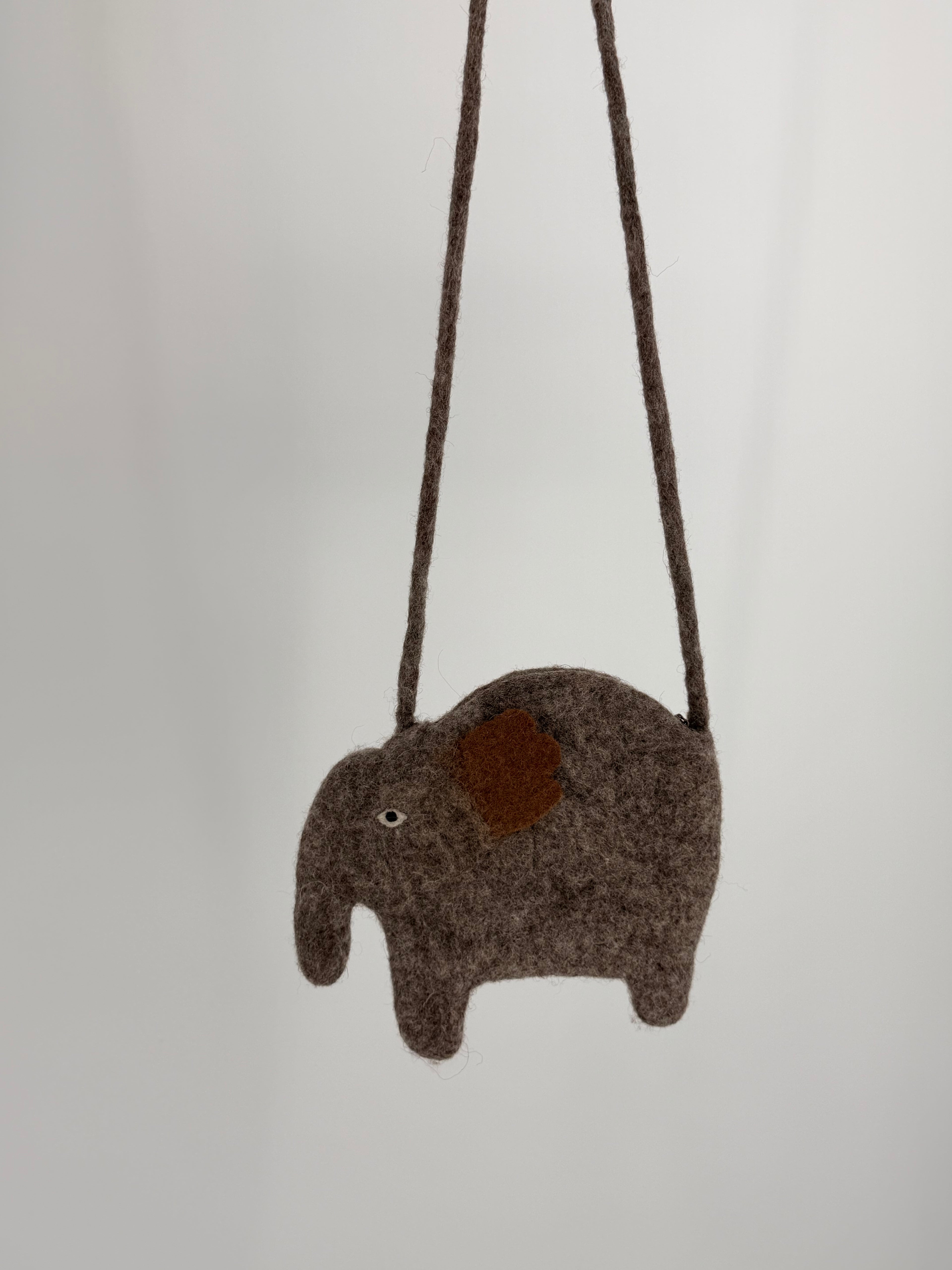 Felt Elephant Crossbody Bag