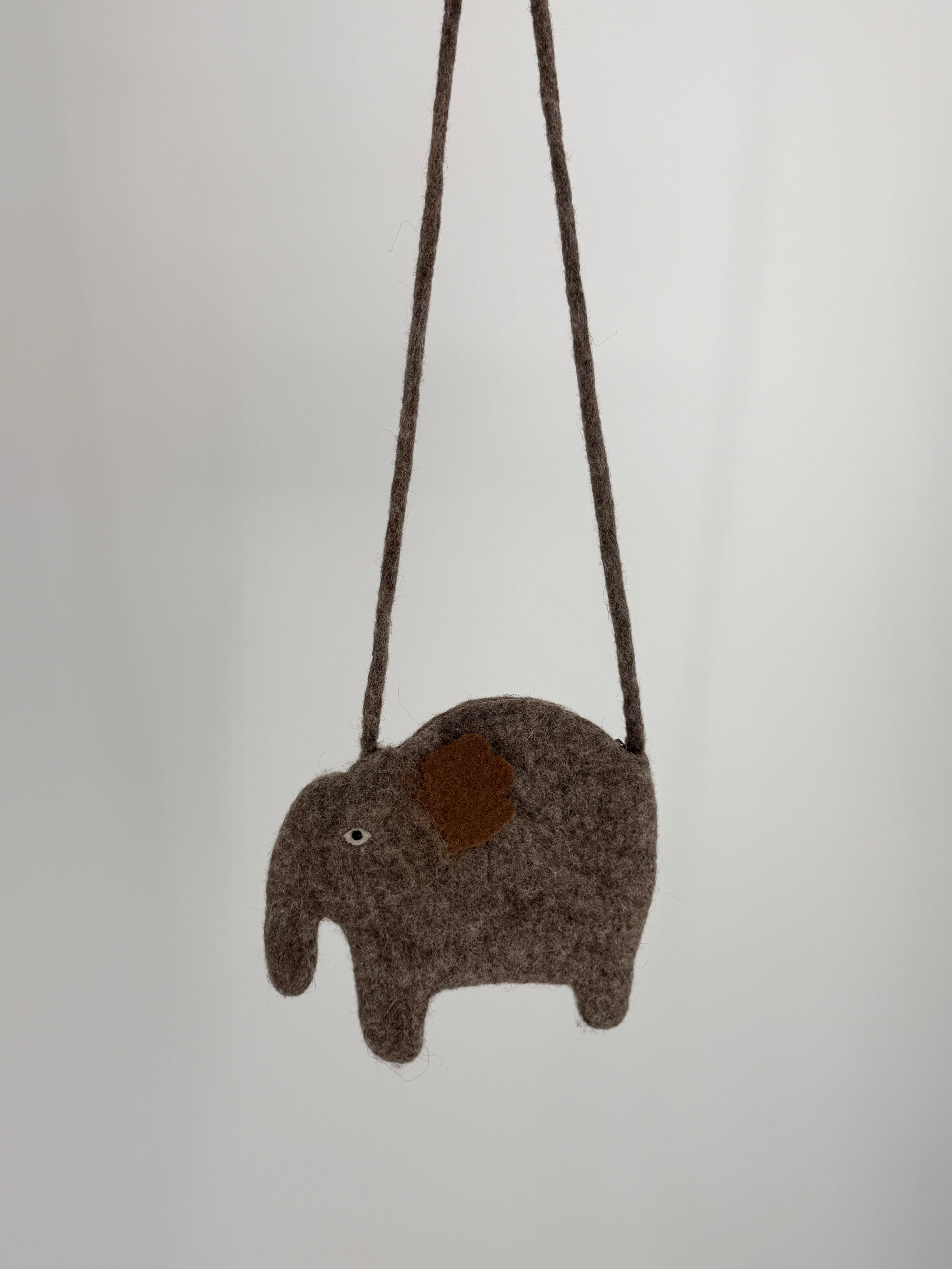 Felt Elephant Crossbody Bag