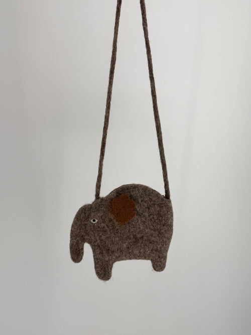 Felt Elephant Crossbody Bag