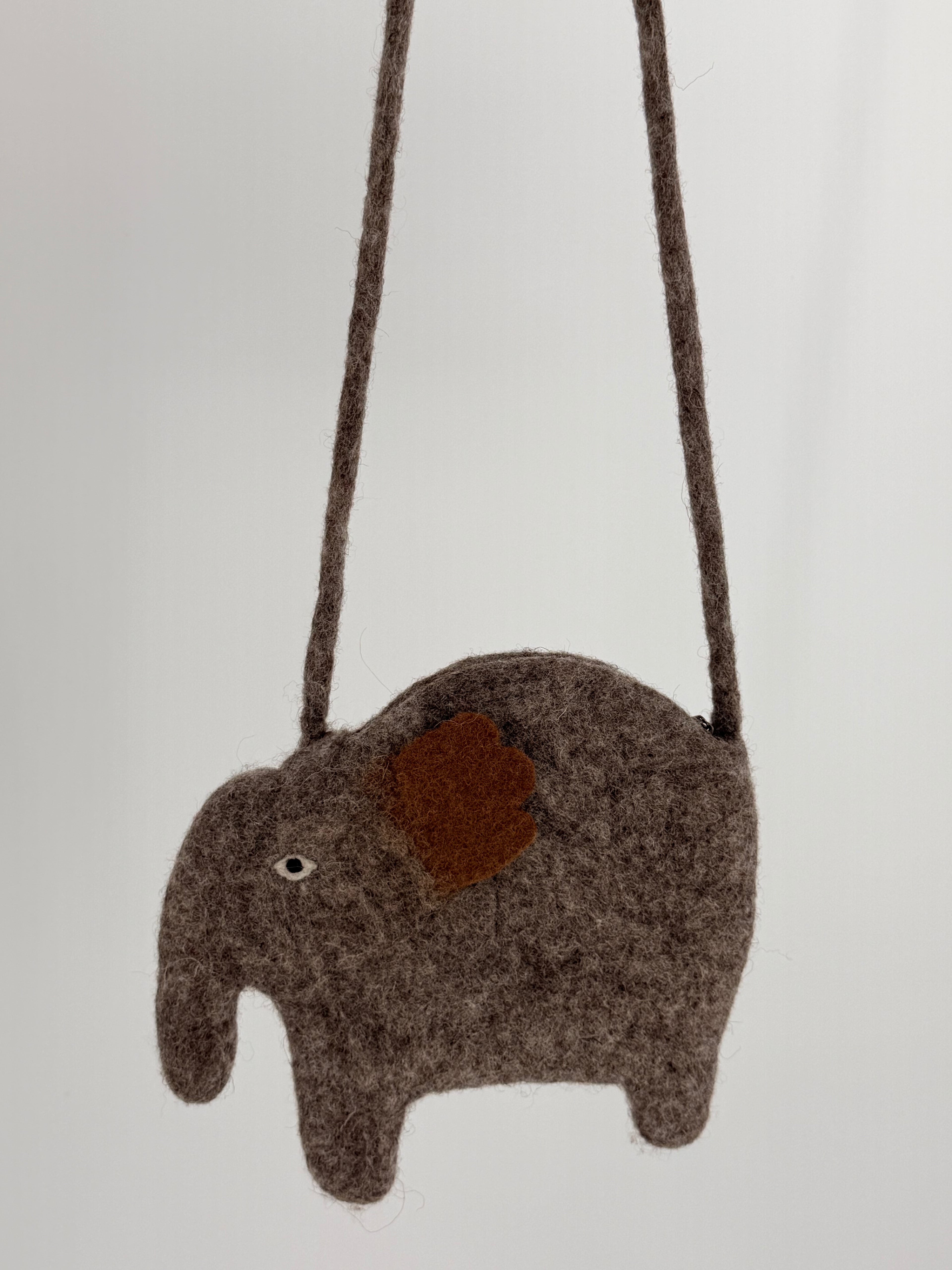 Felt Elephant Crossbody Bag