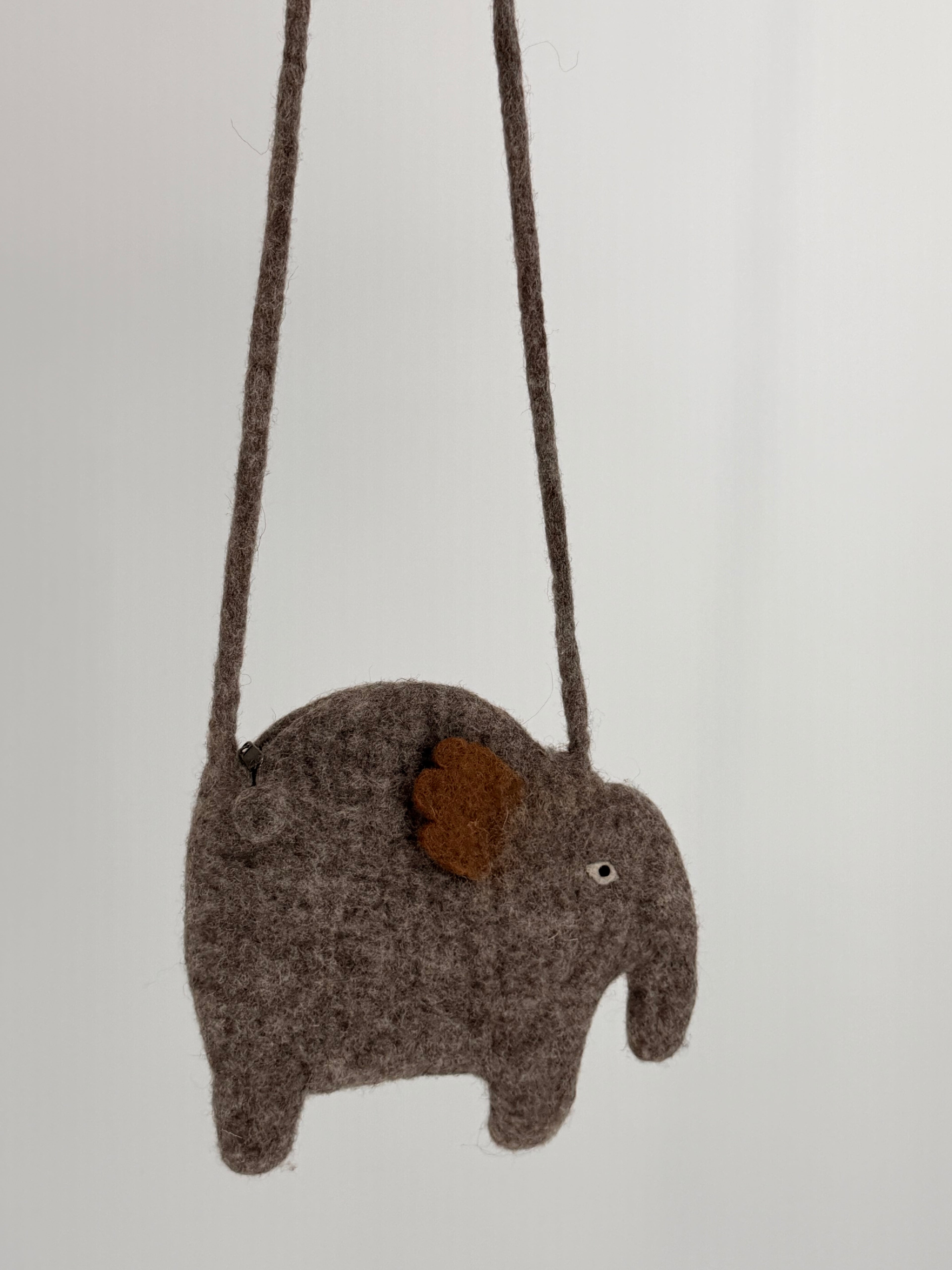 Felt Elephant Crossbody Bag