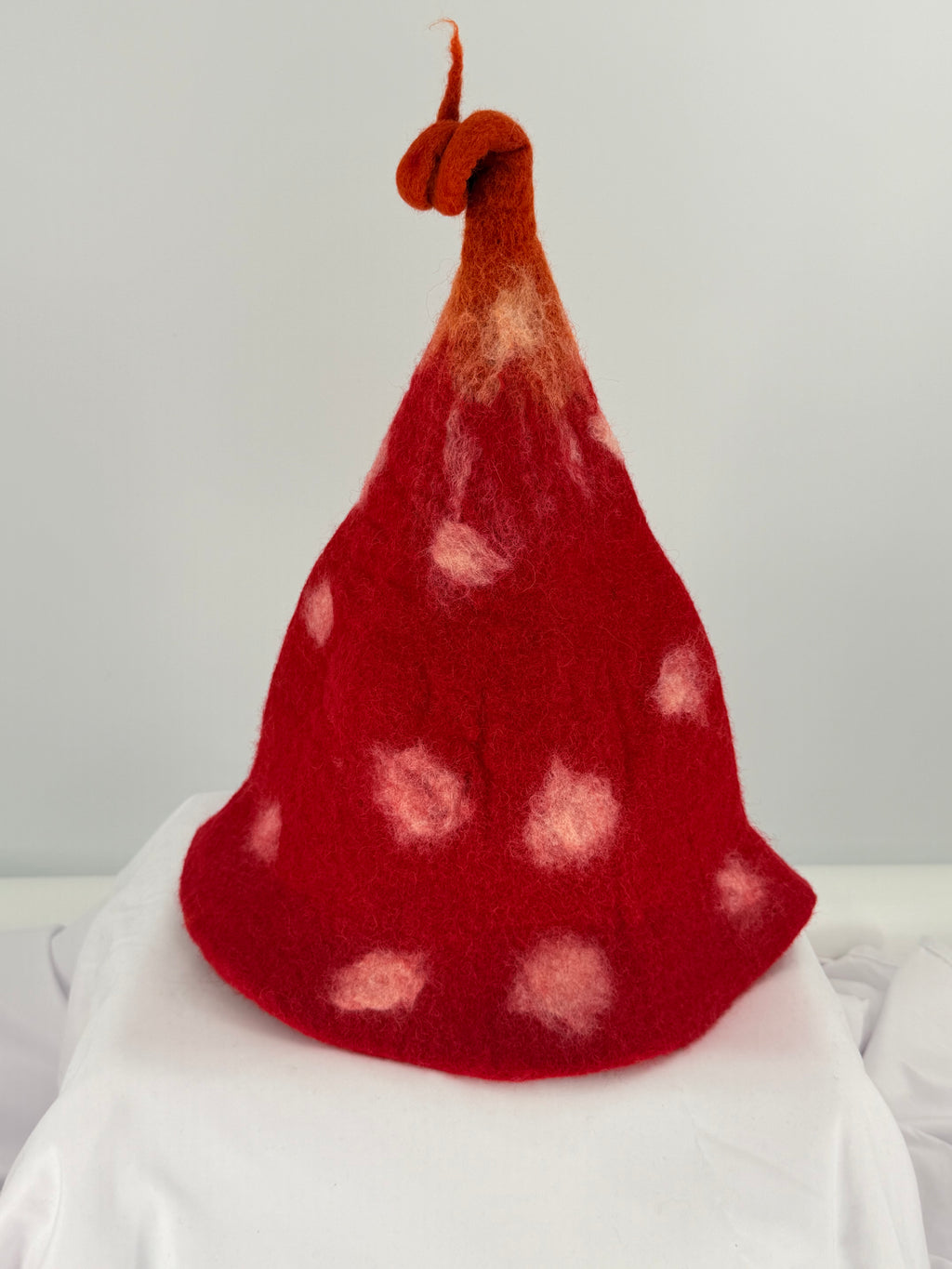 Red Mushroom Felt Hat