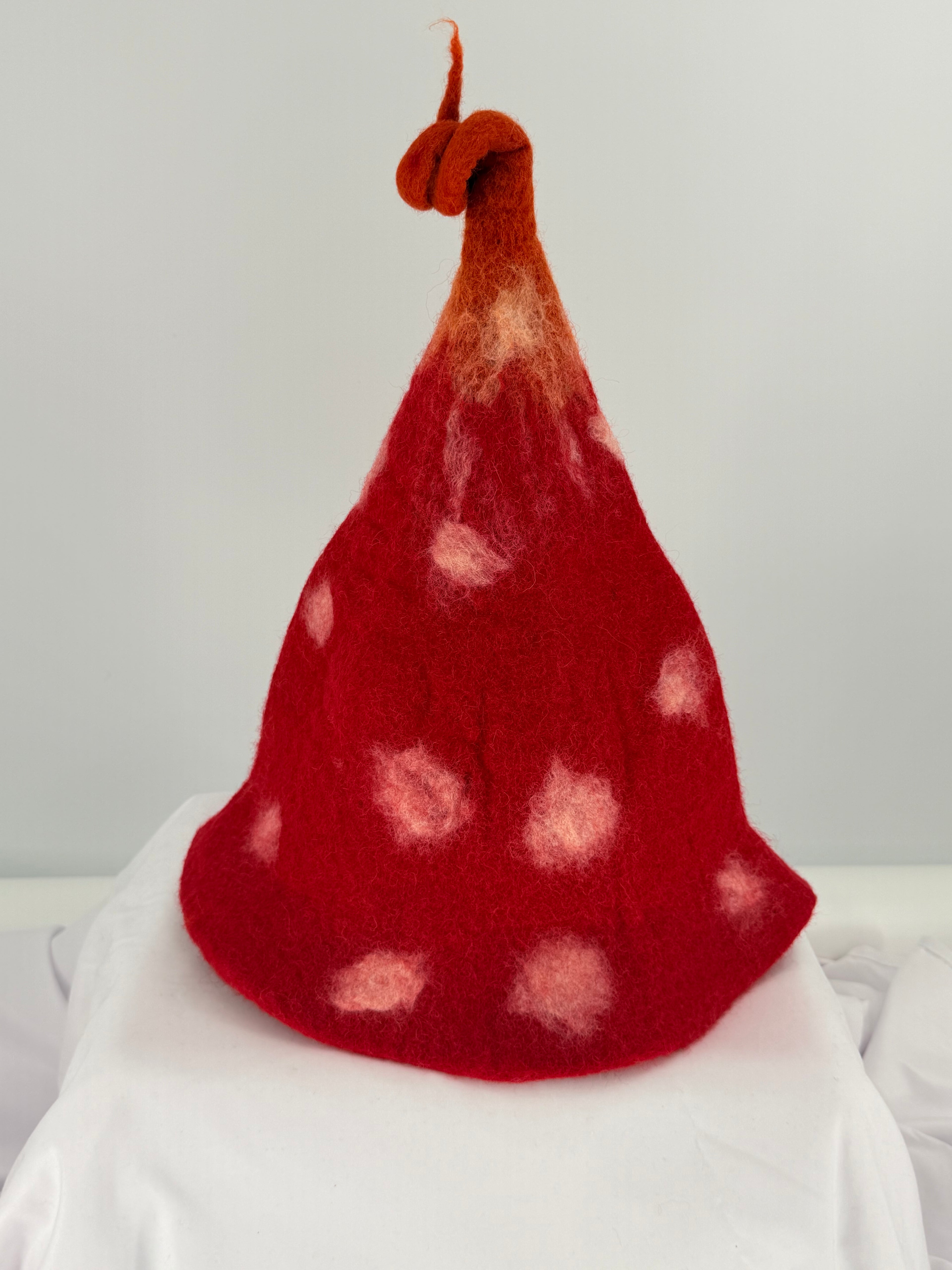 Red Mushroom Felt Hat