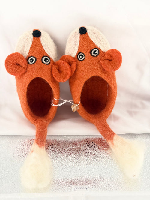 Fox Felt Slippers - Adult
