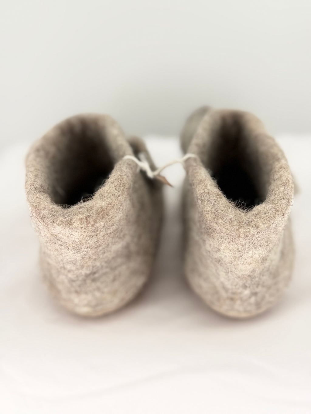 Gray Mouse Felt Slipper Boots