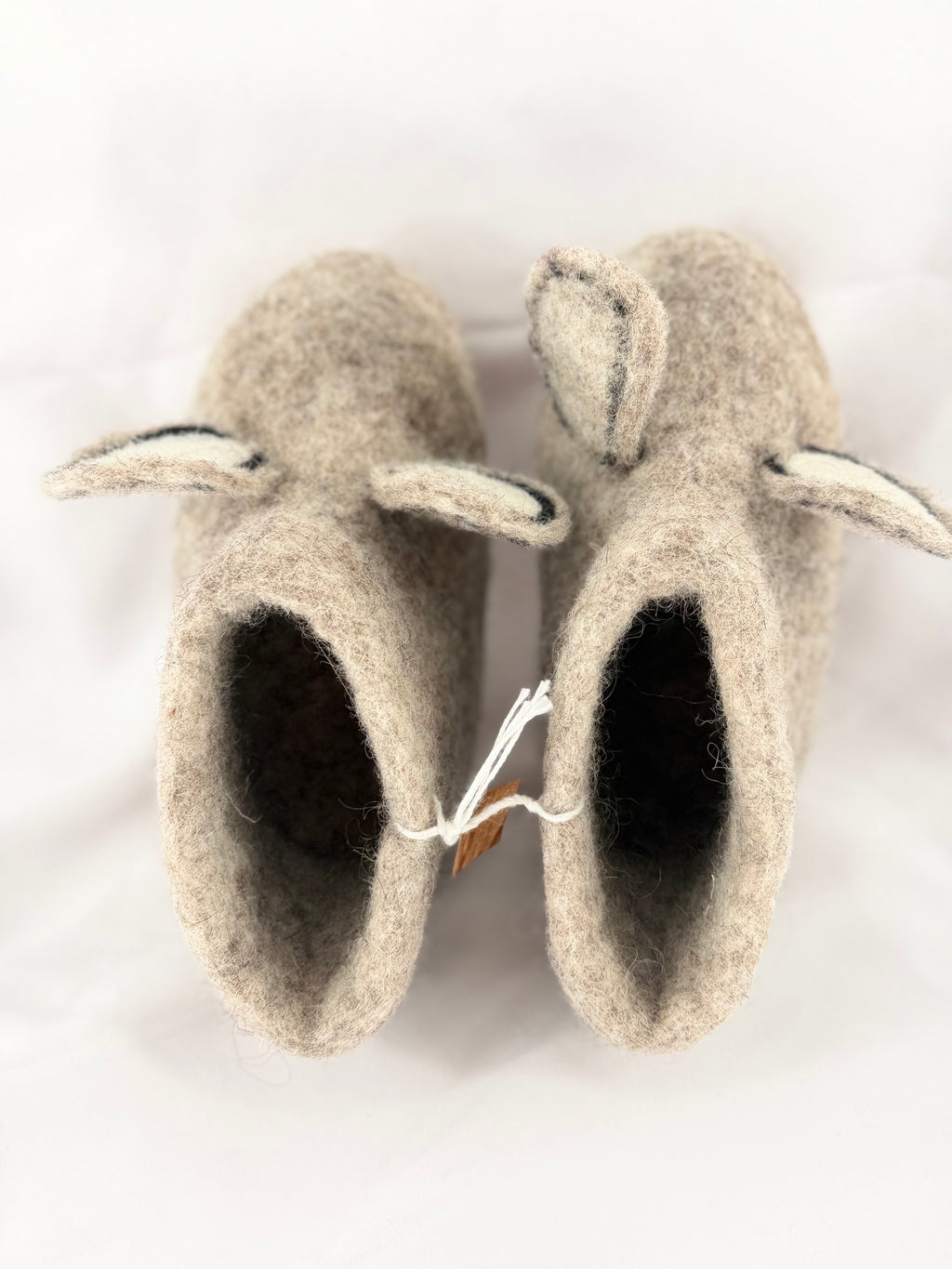 Gray Mouse Felt Slipper Boots