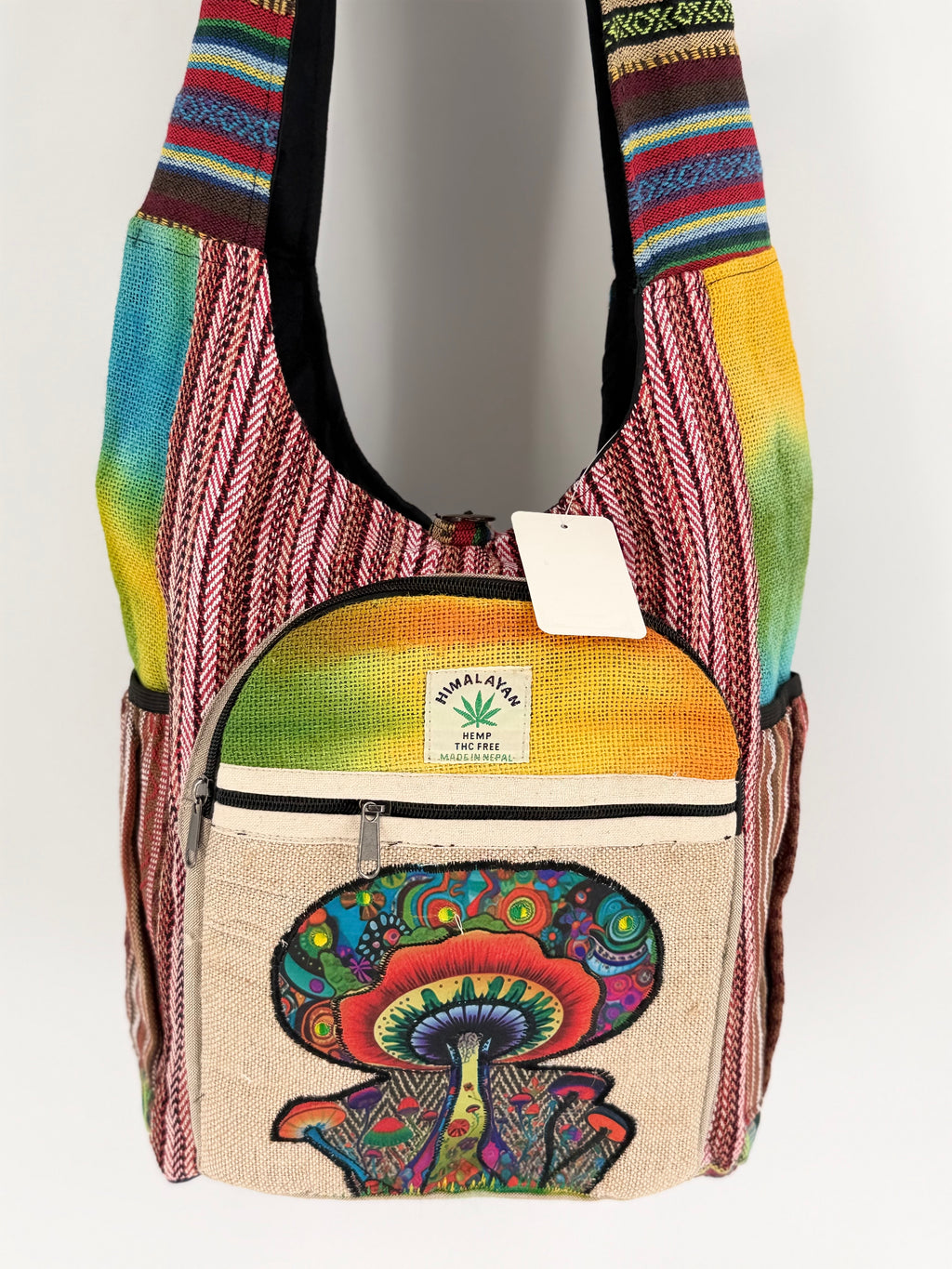 Psychedelic Mushroom Hobo Bag