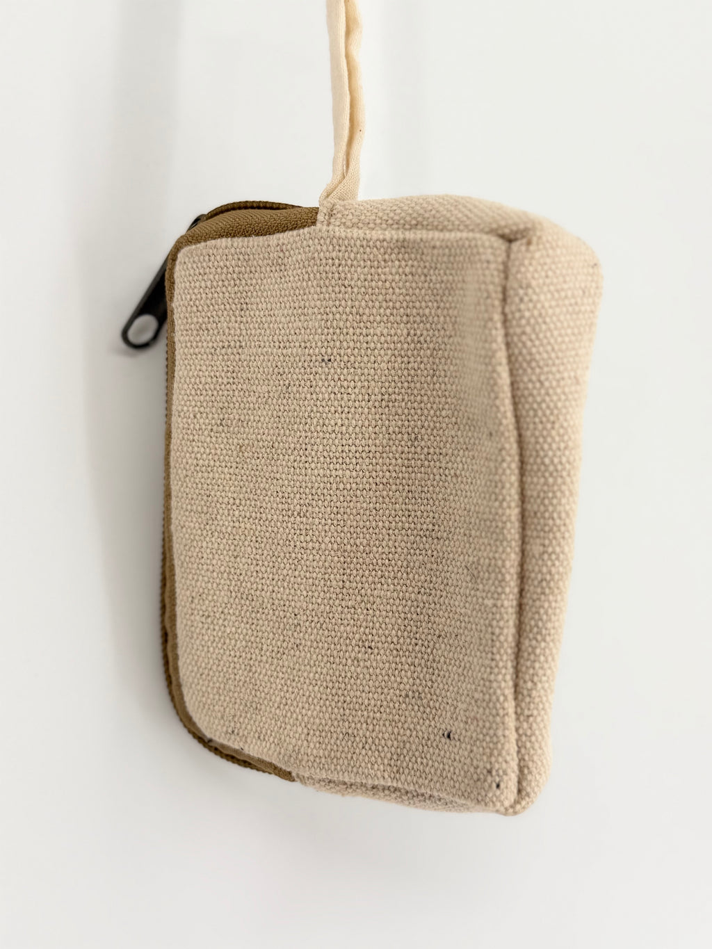 Hemp Herringbone Mini Coin Purse - Teal