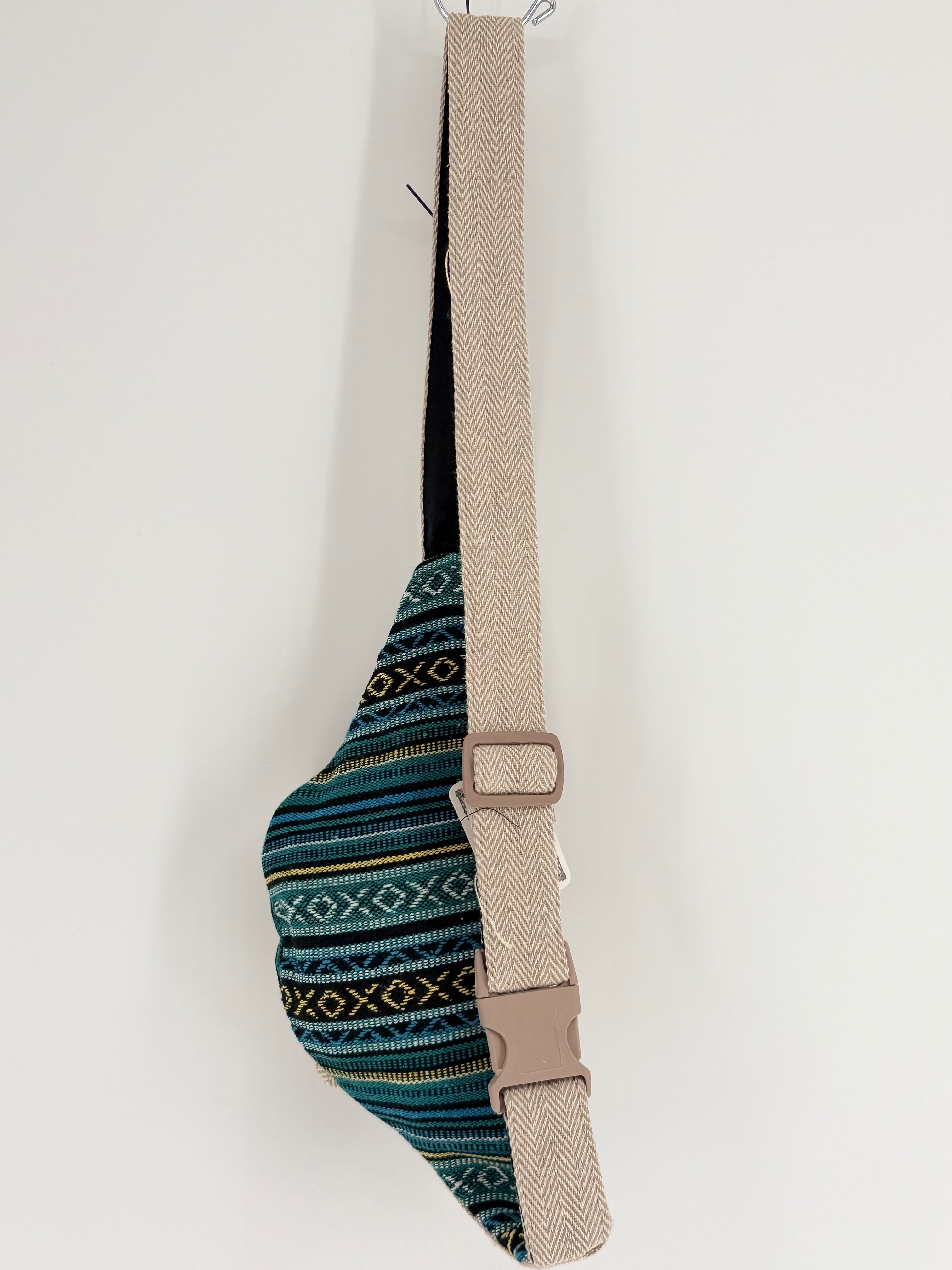 Sun Embroidered Hemp Fanny Pack