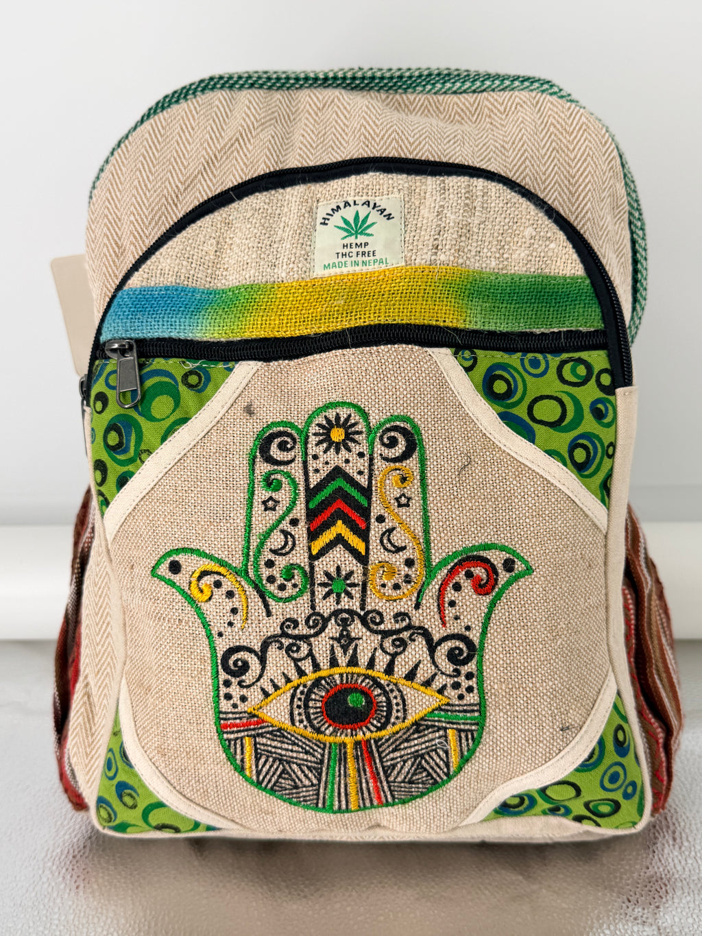 Hamsa Hand Evil Eye Backpack - Large
