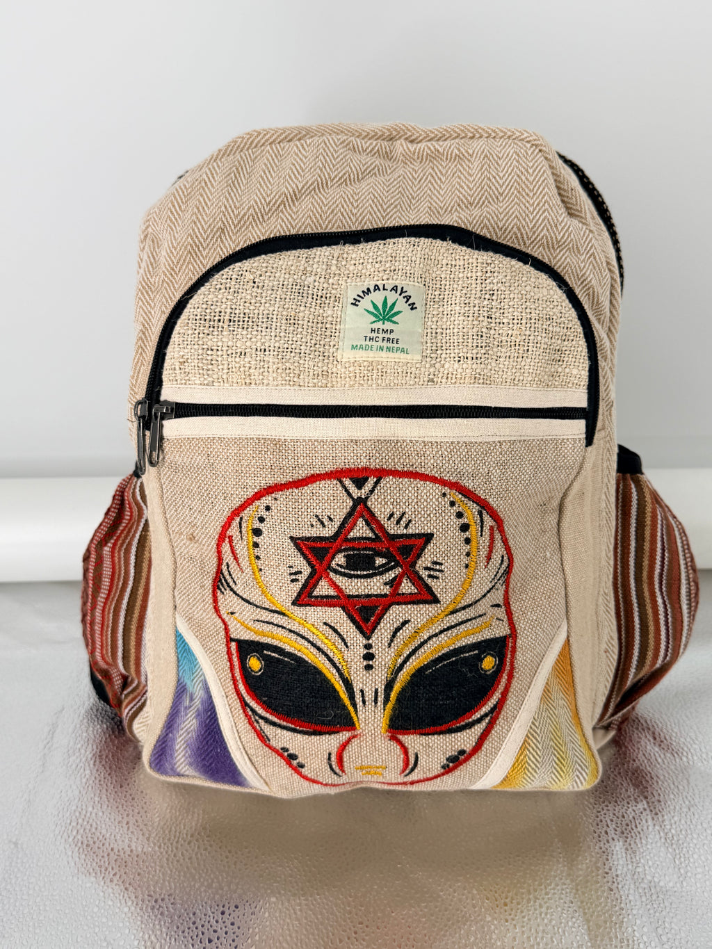 Third Eye Alien Embroidered Backpack