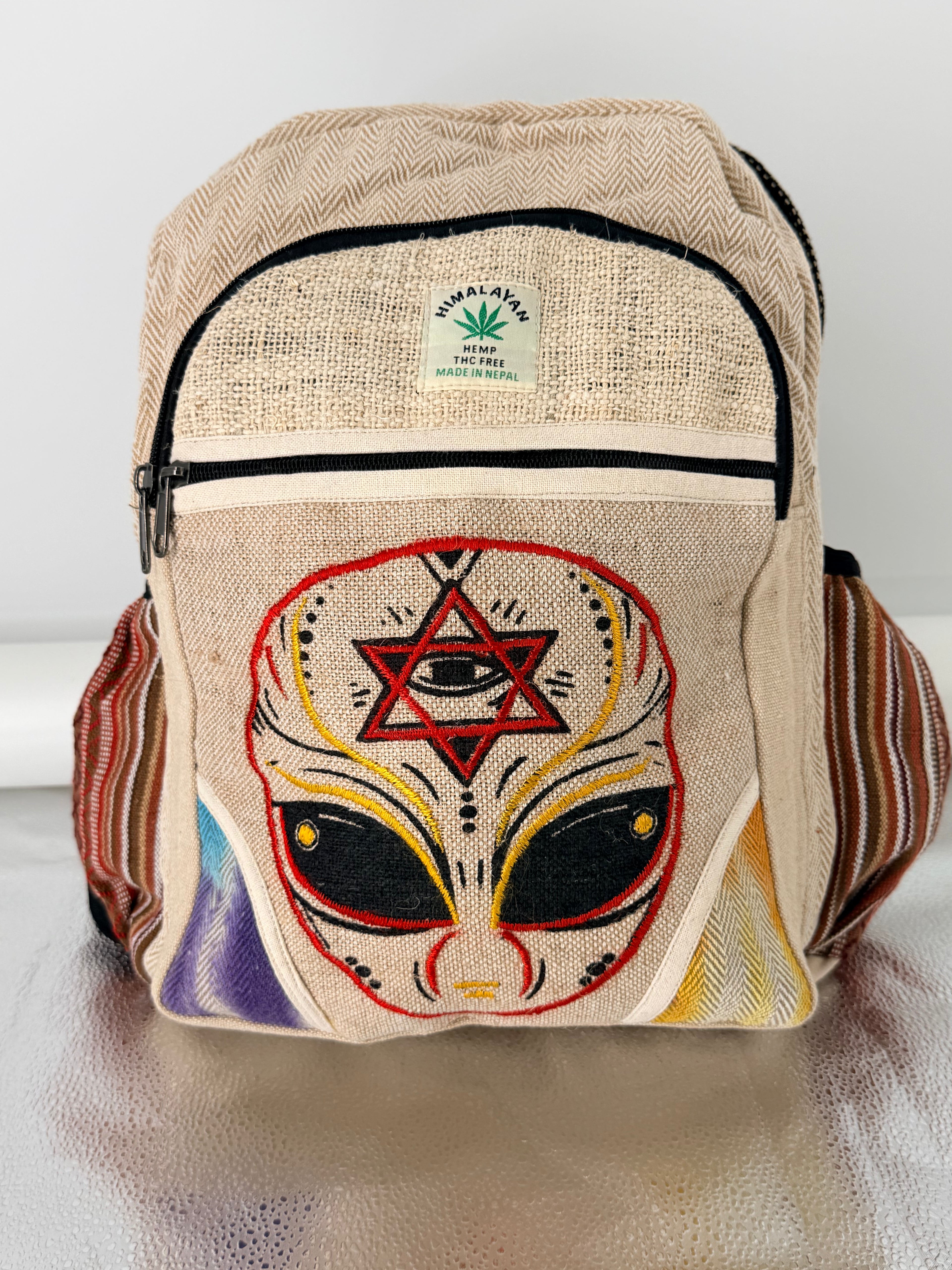 Alien Backpack - Brown Stripe